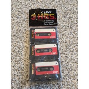 Lot Of 2 Sealed Vintage Tape Cassette (LASER 3 HRS. 1985) 3 pack 60 minutes each